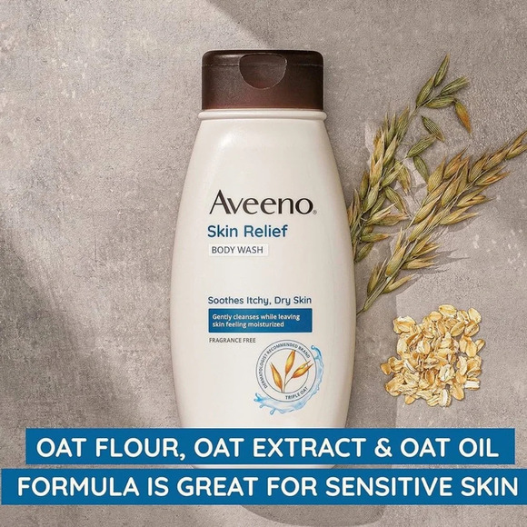 Aveeno Skincare Pack- Daily Moisturizing Lotion 8oz, Skin Relief Body Wash 12 oz - Picture 4 of 9